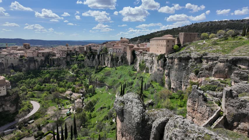 Scenic view in Cuenca, beautiful town in the Castilla La Mancha region of Spain.