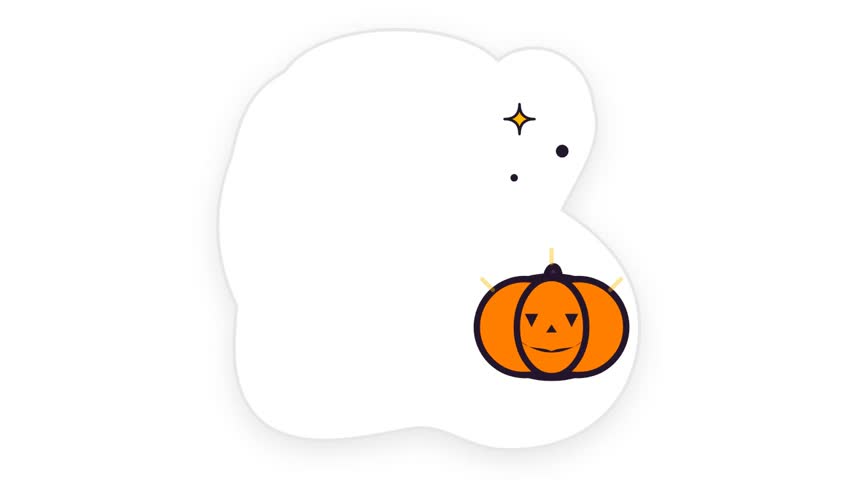 Cute Halloween mummy character with carved pumpkin vector illustration isolated on white background.