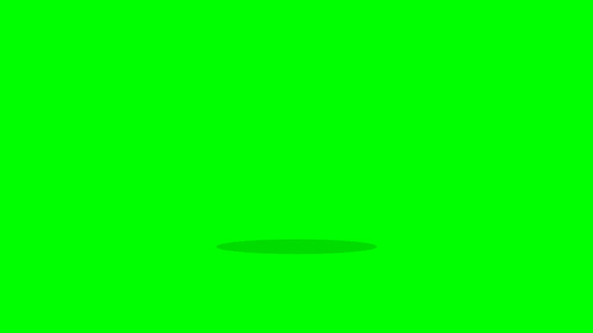 Animated travel suitcase with passport and tickets on green screen