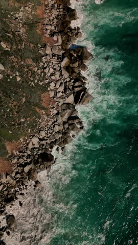Beautiful nature when lands, rocks and sea meets together in Capetown South Africa