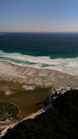 Aerial view of beach in Capetown South Africa