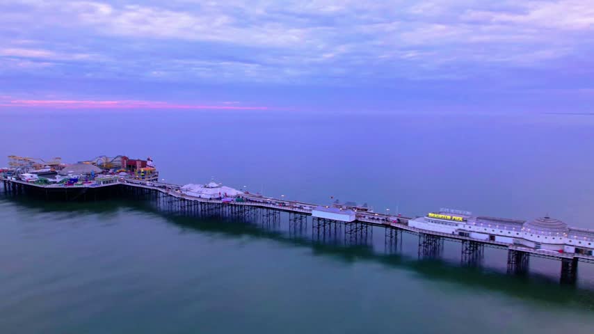 The pier comes to life after sunset