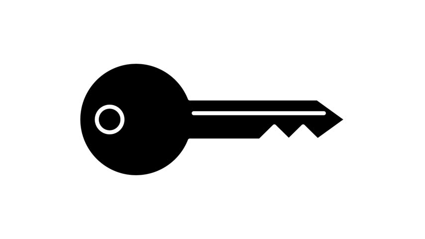 A sequence of three identical black key icons with white circular hole designs, aligned horizontally against a clean white backdrop.