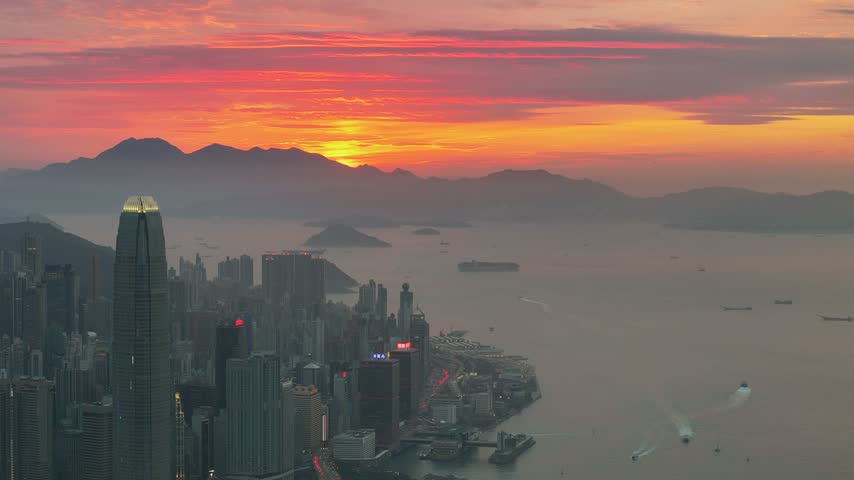Hero skyline silhouette: Hong Kong