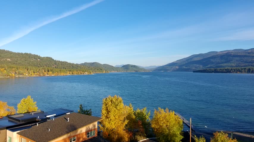 Whitefish City Beach Autumn Aerial View