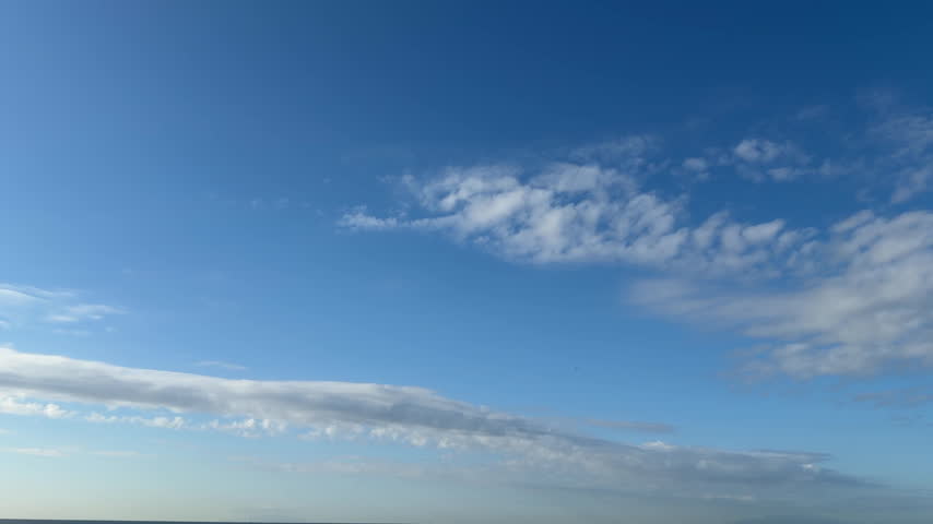 Blue Sky with Soft White Clouds