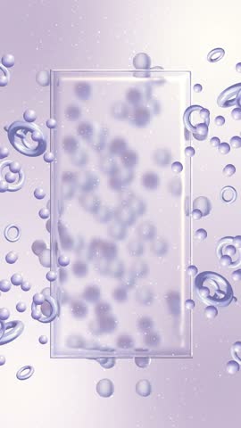 Minimal Bubble Glass Frame Soft Abstract Elegant scene floating bubbles transparent glass frame clean modern aesthetic. branding visuals, beauty products, templates minimal presentation backgrounds.