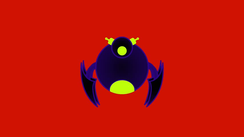 Animated vector illustration of a robotic