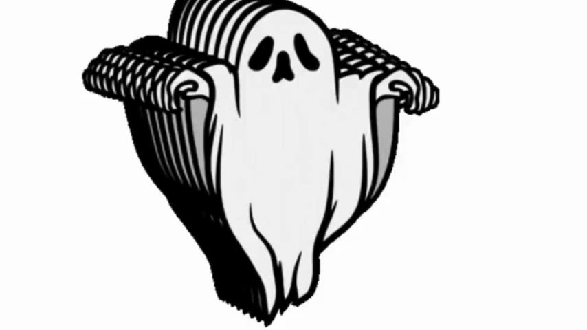 Cute Ghost Halloween Character Illustration