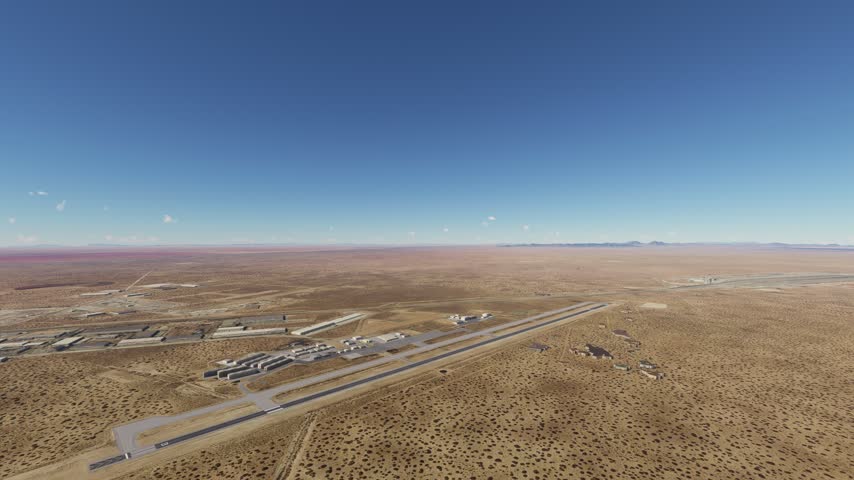 3D - Aerial shot of Santa Teresa in the desert. New Mexico. United States