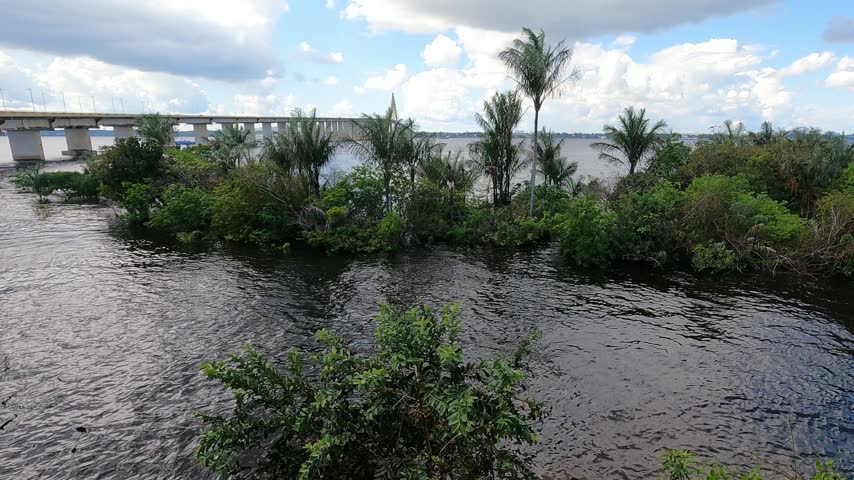 Manaus, bridge over the Rio Negro, Brazil