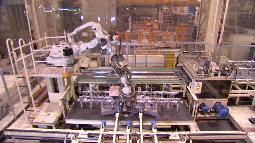 Pressing sheet metal in automotive factory
