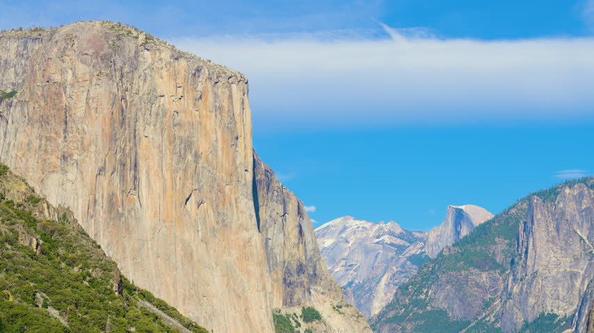 Slow motion shot of Yosemite Falls in Yosemite National Park in California, USA