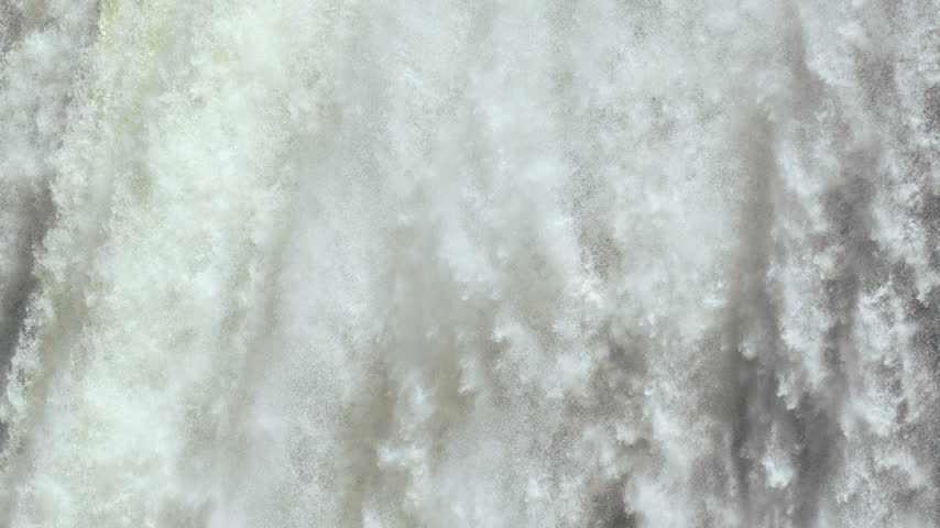 Cinematic slow motion shot of Vernal Falls on Mist Trail in Yosemite National Park in California, USA