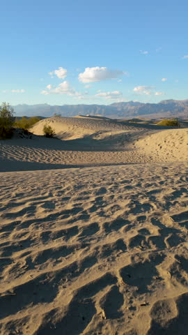 Scenic View of Stovepipe Wells Sand Dunes at sunset, Death Valley