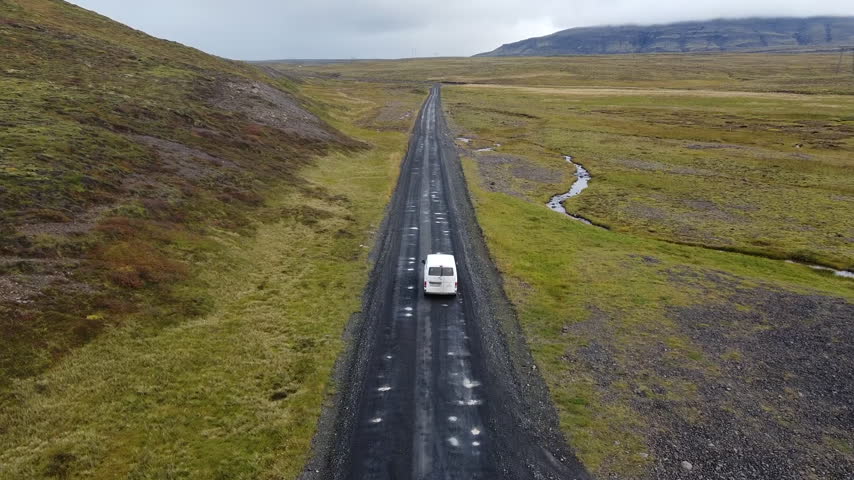 gravel road in the middle of Iceland