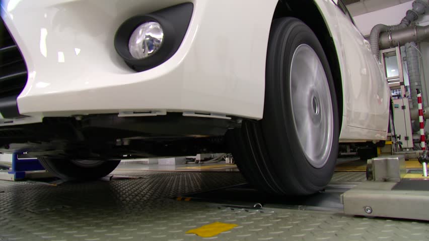 wheel testing in automobile factory