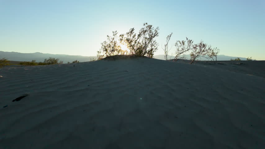 Scenic View of Stovepipe Wells Sand Dunes at sunset, Death Valley