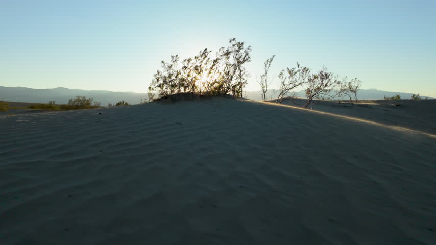 Scenic View of Stovepipe Wells Sand Dunes at sunset, Death Valley