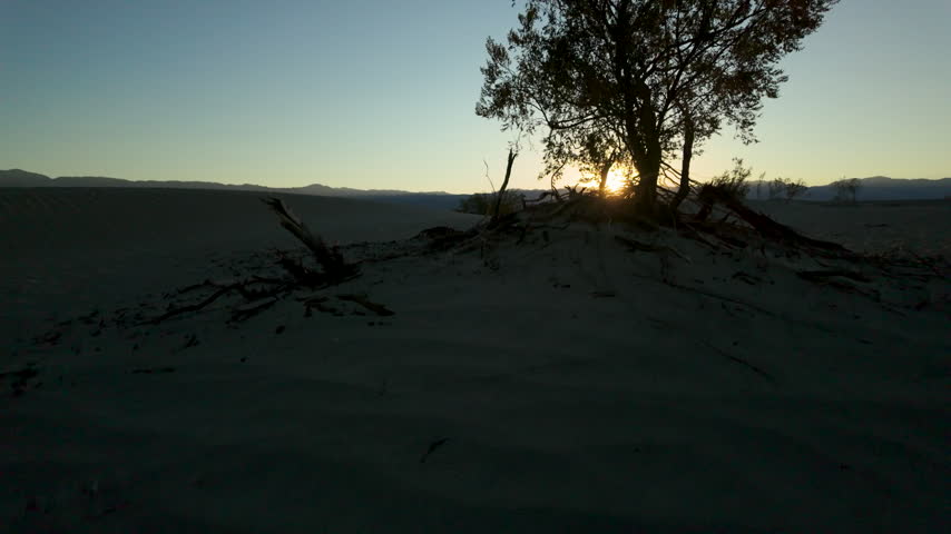 Scenic View of Stovepipe Wells Sand Dunes at sunset, Death Valley