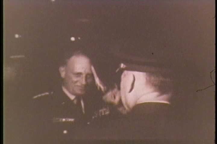 1970s - An American general visits and inspects military institutions in South Korea during the 1960s