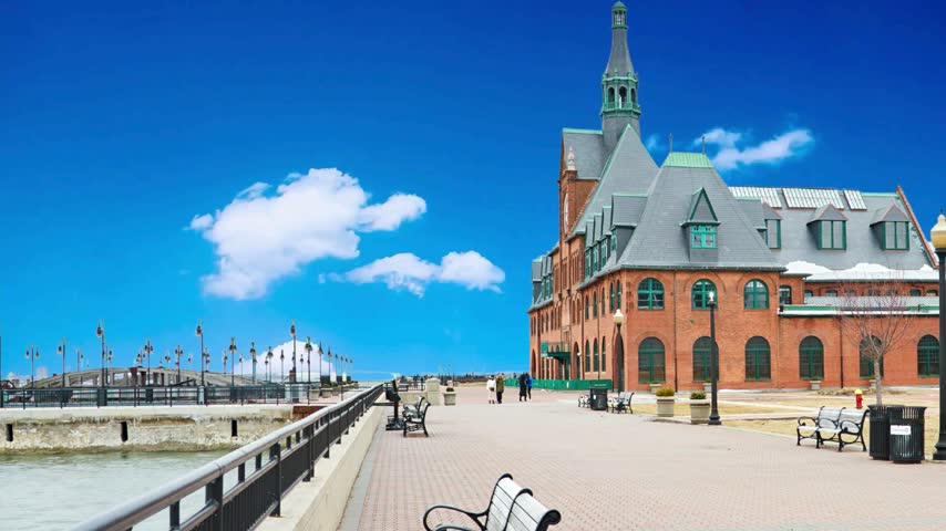 New Jersey, USA View of the Central Railroad Terminal Building in  Jersey, USA Central Railroad of New Jersey located in Liberty State Park in Jersey City across from Manhattan New York City. Historic building of American immigration. departure point for Ellis islandThe Railroad o  also known as Communipaw , was the Building 