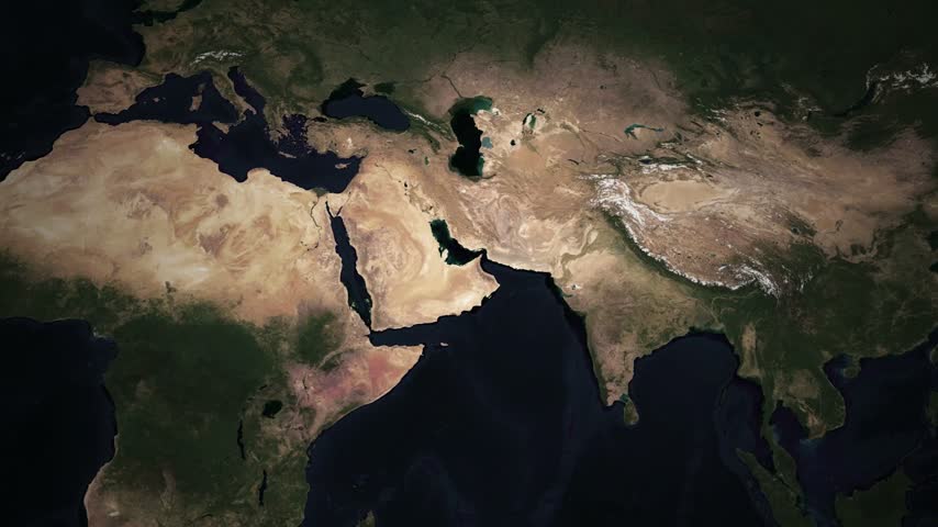 Satellite map animation zooming into the United Arab Emirates and highlighting the Emirate of Abu Dhabi. Ideal for geopolitical reports, travel content, and documentary videos.