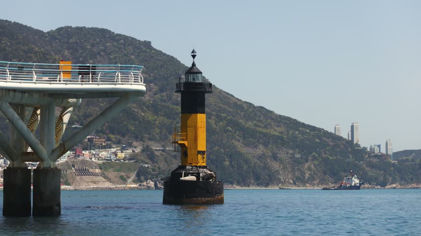 Busan Port and harbor of Busan, South Korea, container terminal with gantry cranes, cargo ships at anchor, shipyard docks, fishing boats and ferry terminal between Jung-gu, Nam-gu and Yeongdo island