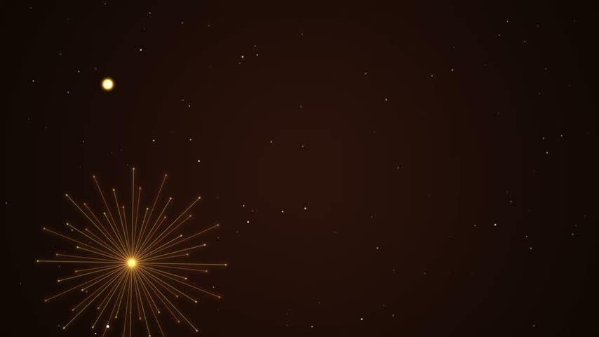 Bright colorful fireworks bursting in night sky, celebration background.