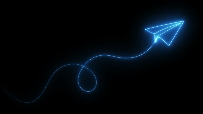 Continuous line paper plane, airplane vector art background. Abstract doodle email, mail plane, travel dream concept air. Business trip Vector abstract motion transparent background