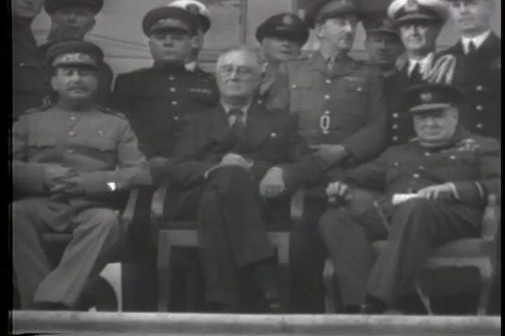 1940s - The big three and general Dwight Eisenhower plan and execute D-Day during World War 2