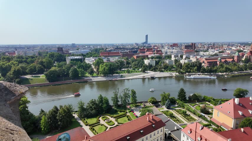 Amazing Panorama of city of Wroclaw, Lower Silesian Voivodeship, Poland
