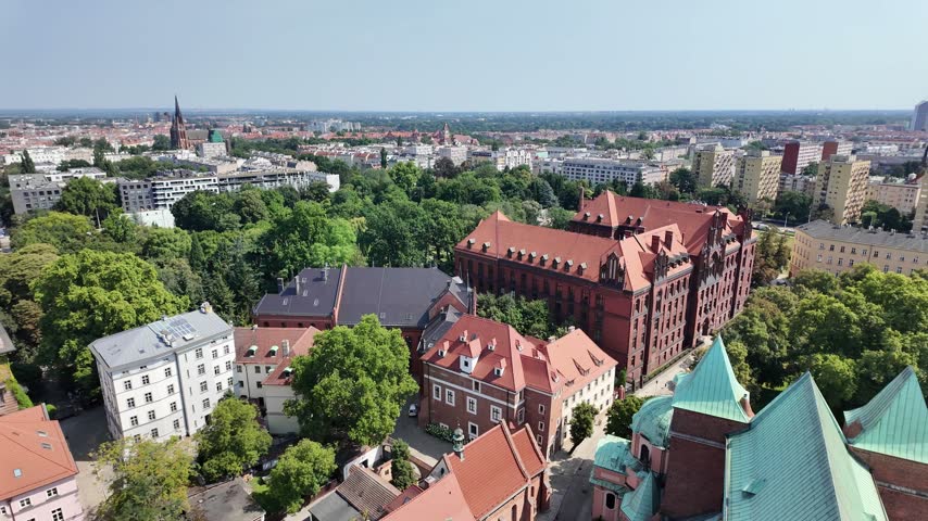 Amazing Panorama of city of Wroclaw, Lower Silesian Voivodeship, Poland
