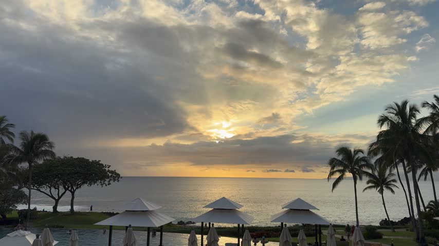 Beautiful sunset vista in Wailea, Maui, Hawaii