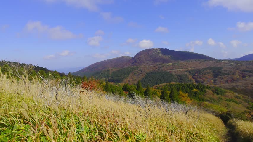 Mountains and Autumn Foliage (Kokonoe Town, Oita Prefecture)