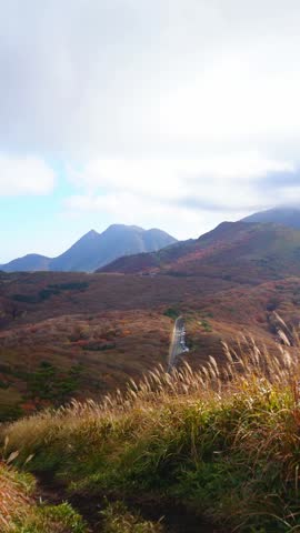 Mountains and Autumn Foliage (Kokonoe Town, Oita Prefecture)