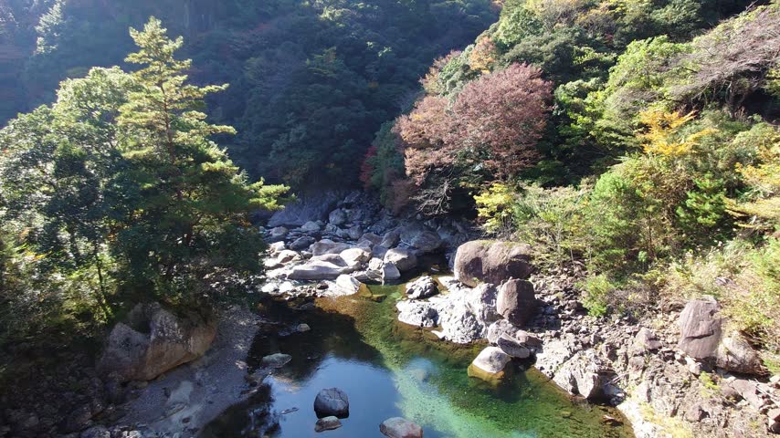 Autumn foliage in the gorge (Miyazaki Prefecture)