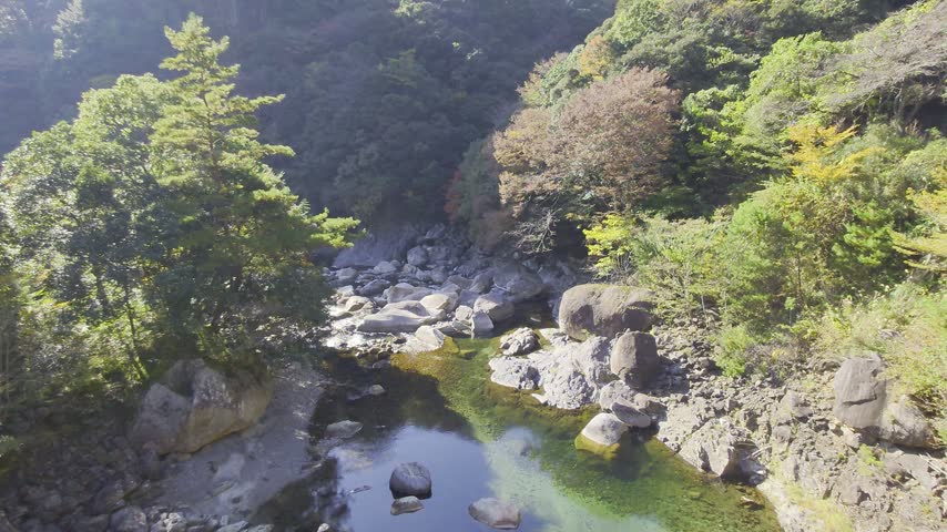 Autumn foliage in the gorge (Miyazaki Prefecture)
