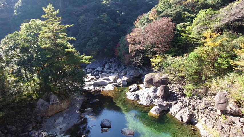 Autumn foliage in the gorge (Miyazaki Prefecture)