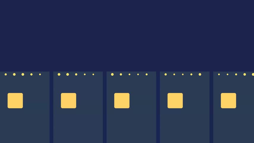 Slow pan across a winter town street with twinkling lights.