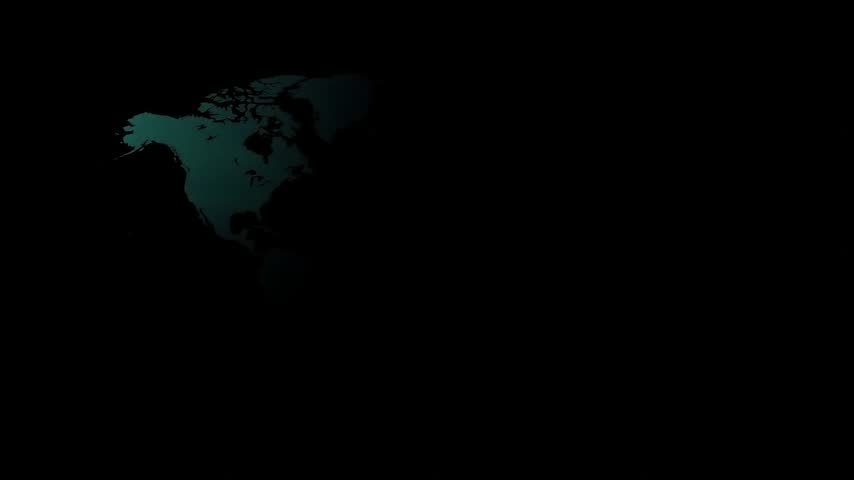 An illustration of a world map with bright colors and an airplane flying towards it