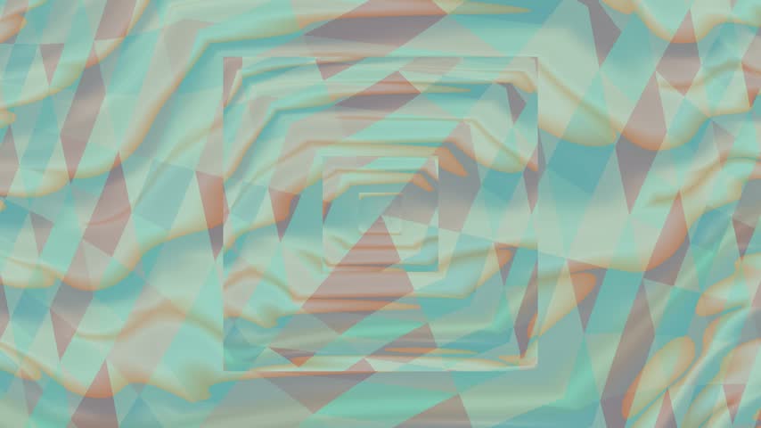 Abstract teal and orange geometric mosaic square pattern background