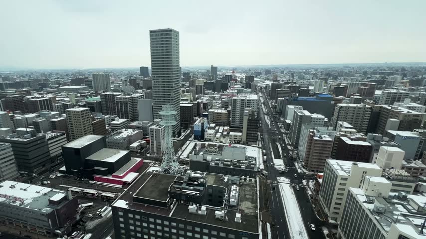 Sapporo City Panoramic View Observation Deck Winter Hokkaido Japan