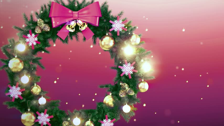 Elegant Christmas Tree with Hanging Ornaments and Seasonal Decorations