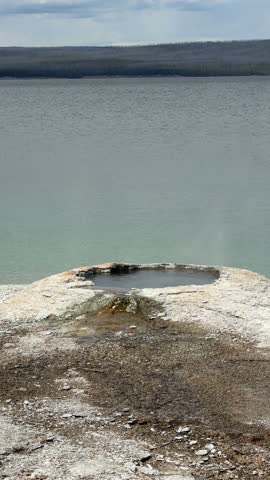 Lakeshore Geyser in the West Thumb Geyser Basin of Yellowstone National Park