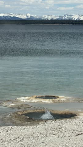 Fishing Cone geyser in the West Thumb Geyser Basin of Yellowstone National Park