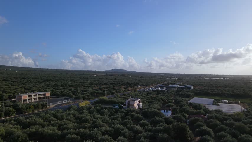 Aerial footage mountains with clouds after the rain