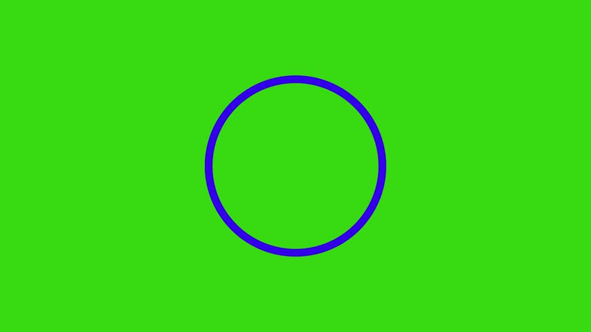 Animated countdown timer from 10 to 1 with purple numbers inside circle on green screen background.