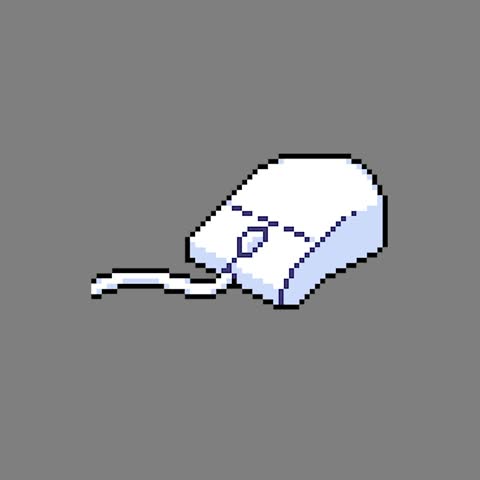 Pixel art Computer Mouse Animation Illustration vector for game design