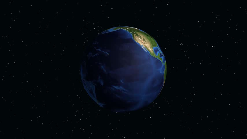 Digital globe rotates and zooms from space to a specific location marker in Wuhan, China